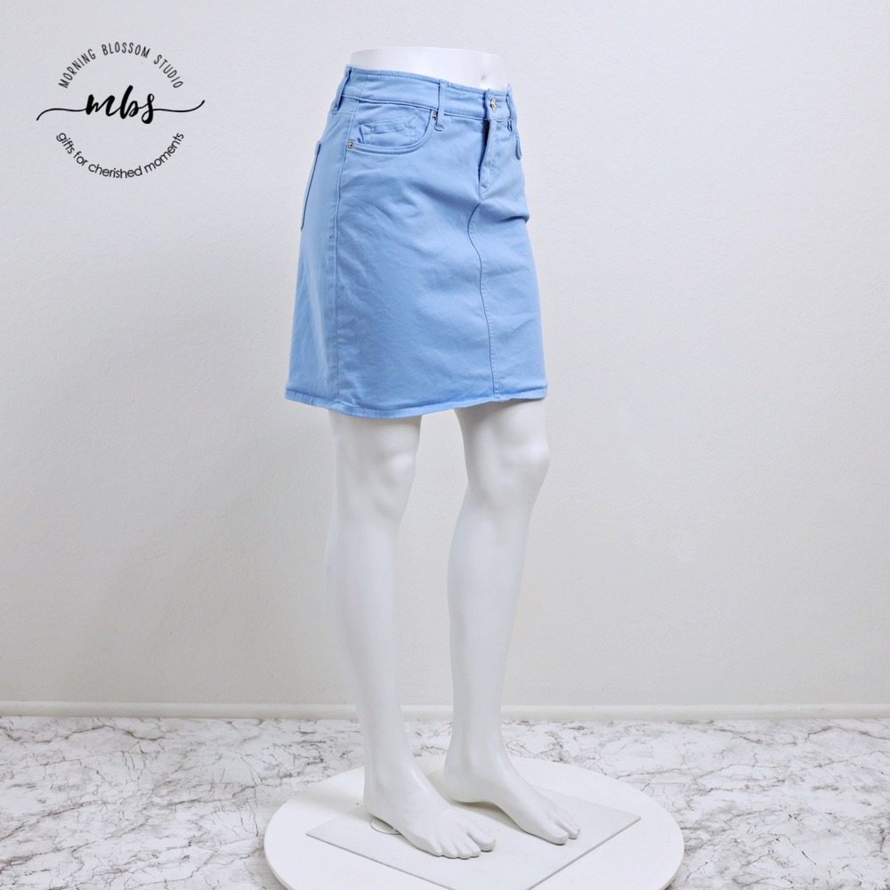 Tommy Bahama Boracay Beach High Rise Chic Denim Short Skirt Blue Women 0